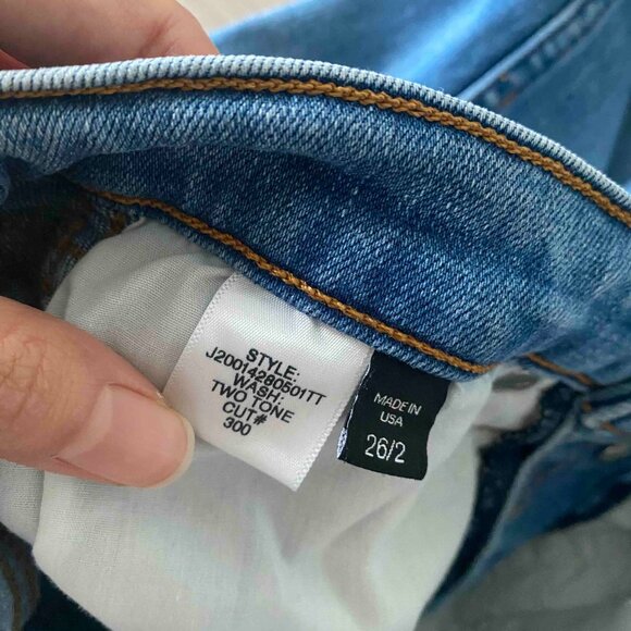 Veronica Beard Kiley High Waist Wide Leg Two-Tone Jeans Size 26/2 Western Cowboy - Picture 6 of 11